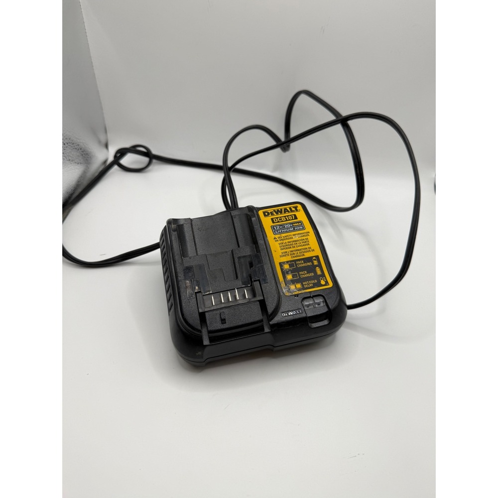 DEWALT DCB107 12V 20V MAX Lithium Ion Battery Charger Black Yellow Corded